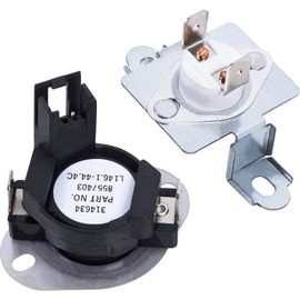 BlueStars 280148 Dryer Thermal Cut Off Kit - Includes 8557403 Thermostat & 8318314 Thermal Fuse - Compatible with Whirlpool Dryers - Replaces 1175772 280148VP AP3874047