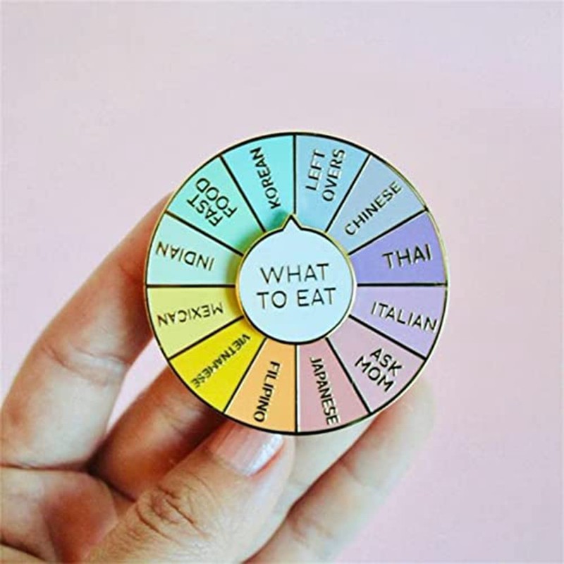Wisboey 3 x Rotatable Brooch 1 x Food Pin Rotating
