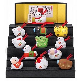 Zodiac Figurine Soil Bell Dog Year Of 11th Saturation 招福 Longlasting of Zodiac Tiered (Soil Bell, Small)