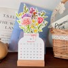 2026 Creative Flower Desk Calendar, Vase Shaped New Year Monthly