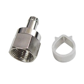 Fuji Parts Shokai Antenna Contact Plug for 4C, F-Type Contact Plug for 4C, Aluminum Ring, 4K8K, BS/CS, Terrestrial Digital, CATV Broadcasting Compatible [100 Pieces] / 4C-100P