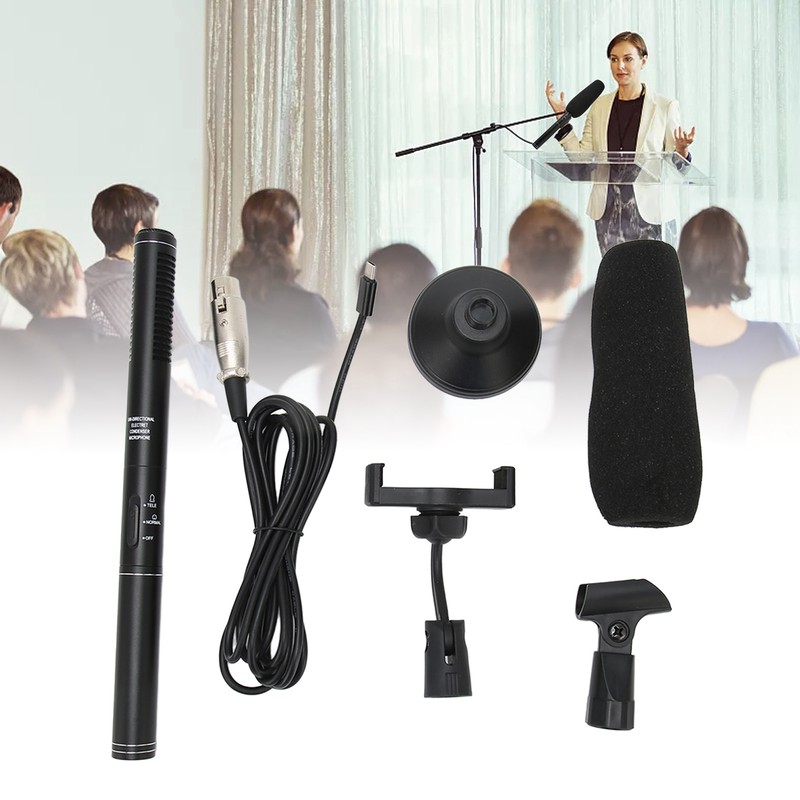 Handheld Interview Microphone Live Broadcast Wired Professional Portable Reporter Microphone