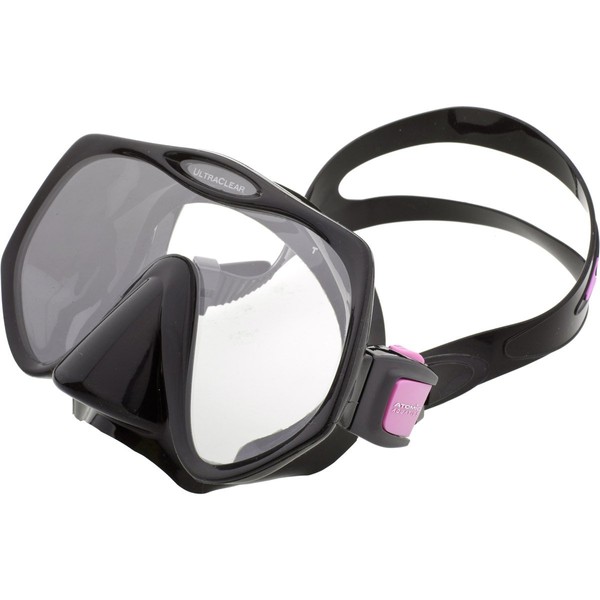 Atomic Aquatics Frameless Scuba Diving Dive Mask (Pink/Black Medium (Smaller faces))