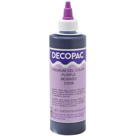 DECOPAC Premium Gel Food Color, Edible Coloring For Use with Buttercream or Whipped Icing, Fondant & Piping Gel, Highly Concentrated Gel, 8oz - Purple