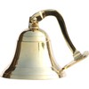Handcrafted Trading Co Wall Mountable Nautical Brass Bell 4" Gold