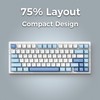 MCHOSE G75 Pro Wireless Mechanical Keyboard, 75% Layout, Gasket Mounted,