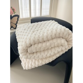 PAJEO Twin Fleece Blanket for Couch - Super Soft Cozy Throw Blankets for Women Travel,3D Checkered Striped Lightweight Blanket for Girls,All Seasons Flannel Blanket，Bed Home Decor，60x80 Inches