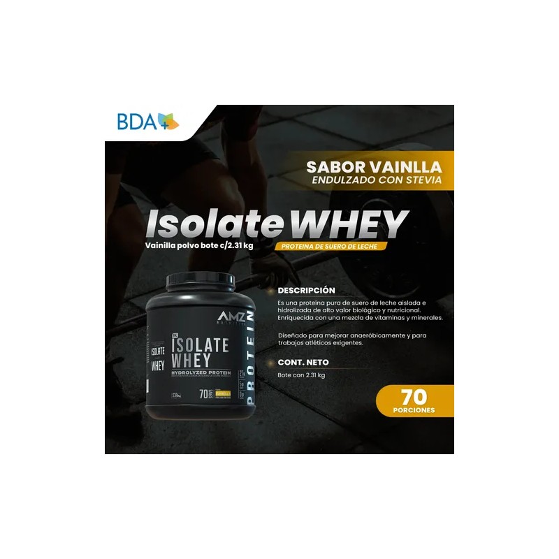Proteína Aislada De Suero Amz Isolate Whey Vainilla Polvo