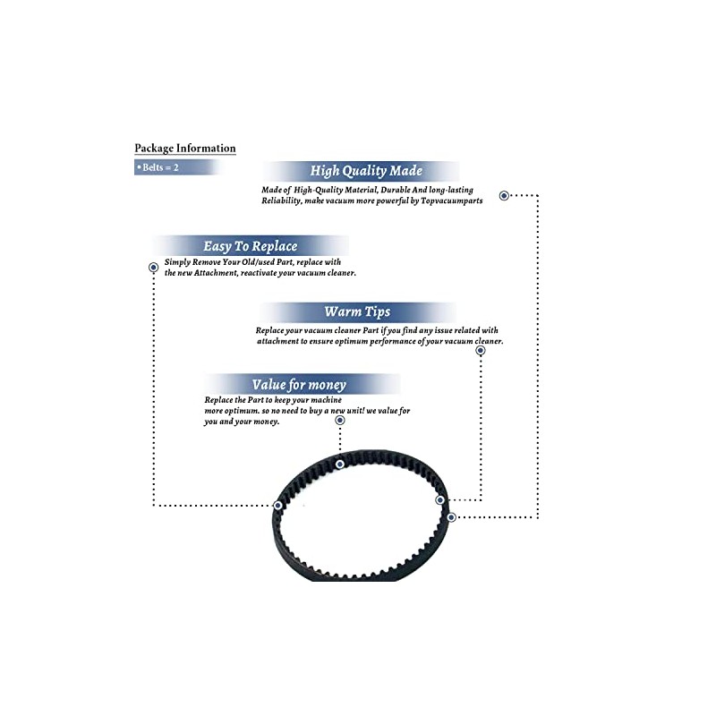 Replacement Part for Bissell Belt (Pack of 2) # Compare