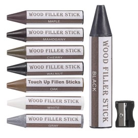 SEISSO Wood Repair Kit 6 Colours Repair Pens Furniture Repair Marker with Sharpener, Furniture Repair Kit for Small Holes or Scratches in Wooden Furniture