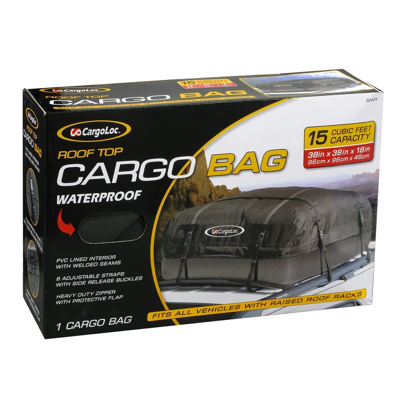 Cargoloc 32424 15-Cubic/Feet Deluxe Roof Top Waterproof Cargo Carrier