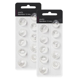 Hearing Aid Domes for Oticon Replacements, Oticon Minifit Open Bass Vent Domes (12 mm/2 Packs）, Universal Domes for Oticon Hearing Aid Supplies.