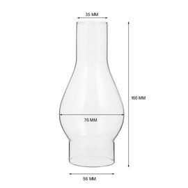 STOBOK Oil Lamp Oil Lamp 2pcs Clear Glass Lamp Chimney Glass Candle Shade Hand Blown Replacement for Vintage Oil Lamps Open Ended Candle Holder Glass Chimneys for Candles 35mm Lamp Oil Lamp Oil