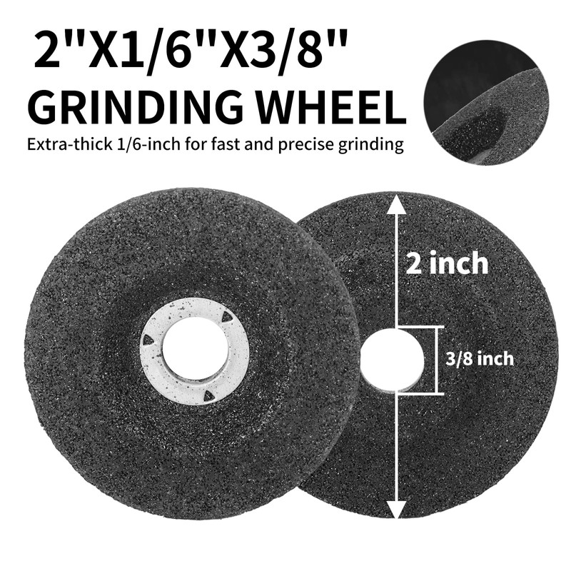 NuoDunco 10Pack 2 Inch Grinding Wheel 3/8" Arbor for Die