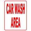 Car Wash Area Sign. 9x12 Metal.