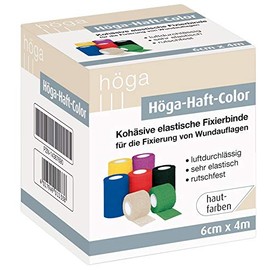 Höga Höga-Haft-Color 6 cm x 4 m Skin-Coloured Cohesive Fixation Bandage Breathable Very Elastic Non-Slip 26 g