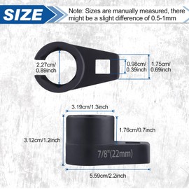 LEONTOOL Offset O2 Sensor Socket, 7/8-Inch (22mm) with 3/8-Inch Drive, Universal Oxygen Sensor Wrench for Car Oxygen Sensor Removal, 6-Point O2 Sensor Tool with Wire Gate, Preventing Damage to Wires