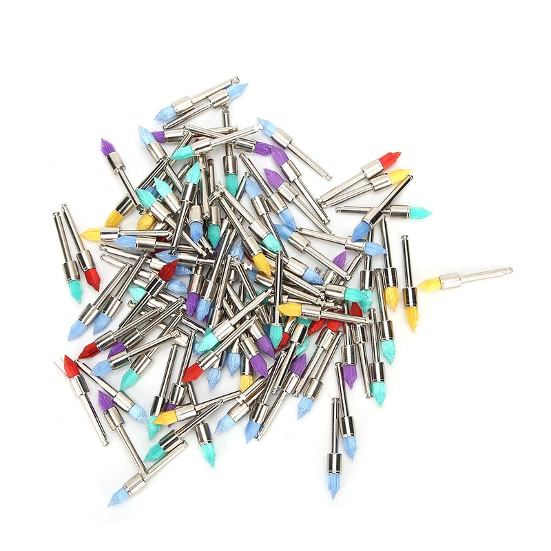 100Pcs Nylon Dental Teeth Polishing Brush Polisher Dental Supply with