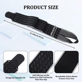 KFHENSOMR Ankle Brace for Men Women, 1pcs Ankle Compression Sleeve with Adjustable Strap, Ankles Brace for Sprained for Achilles Tendonitis Plantar Fasciitis, Adjustable Compression Wrap (Black)