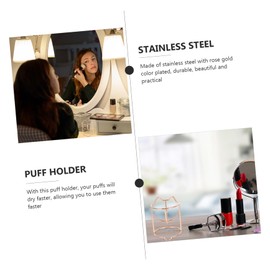 Beavorty 9pcs Cat Ear Makeup Sponge Holders Elegant Hollow Design Drying Racks for Home Use for Makeup Accessories Display