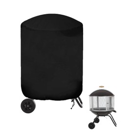 SheeChung Outdoor Fireplace Cover for Fire Sense 01471 Fire Pit,Waterproof Round Firepit Cover 30" Dx43 H,Heavy Duty 600D Outside Round Covers for BBQ Grill Smoker,All Weather Resistant