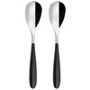 Grunwerg 2DS650BK Yin & Yang Dessert Spoons, Stainless Steel, Black