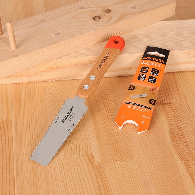 Jorgensen 5in. Double Edge Flush Cut Saw w/Wood Handle