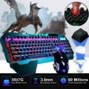 Wireless Gaming Keyboard and Mouse Combo with Rainbow LED Backlit