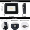 MIWAT 10W LED Flood Lighting, IP68 Waterproof Outdoor Work Lamp