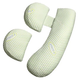 Pregnancy Pillow with Detachable & Adjustable Pillow Cover, Soft Pregnancy Body Pillow for Pregnant Women, Maternity Pillow for Sleeping, Support for Belly, Back, Legs, Green