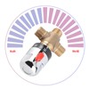 Thermostat Mischventil, 3 Wege Solid Messing Thermostatmischer, G1/2 Thermostatisches Mischventil