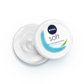 NIVEA Crema Hidratante Suave Y Ligera Con Vitamina E Y Aceite De Jojoba Para Rostro, Manos Y Cuerpo, 100 Ml