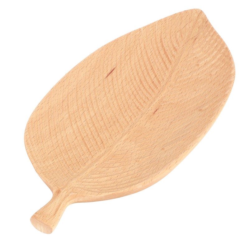 Leaf Shape Wood Plate Storage Trays Tea Tray Dessert Dinner
