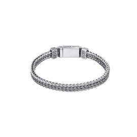 iXXXi Men's Brasilia Stainless Steel Bracelet Antique Silver 21 cm, Stainless Steel, No Gemstone