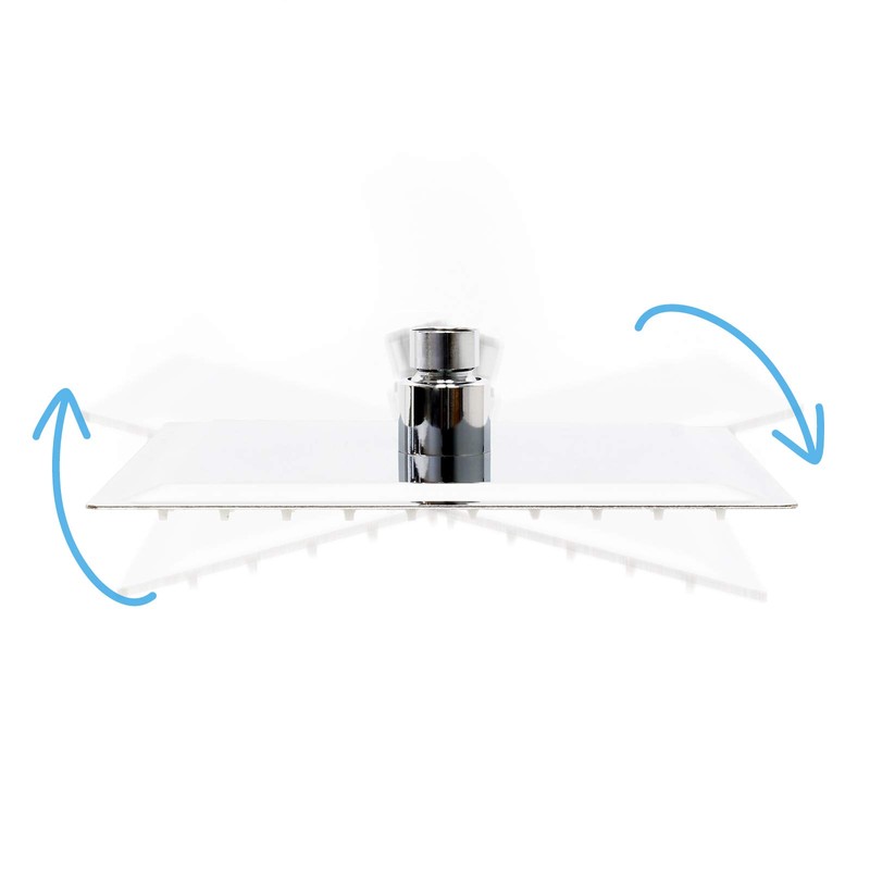 Wiltec Rain Shower Head Square 20 x 20 cm Stainless