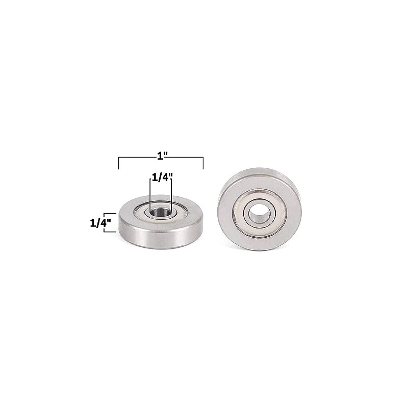 YONICO Router Bits 1/4-Inch Inner Diameter Shank Bearing 1-Inch OD