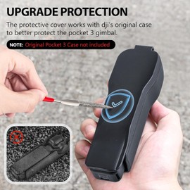 YOLOLIDA Pocket 3 Protective Cover Case for DJI OSMO Pocket 3, 3 CPL/ND Filter Storage Slots, Gimbal Cover Camera Lens Screen Protector Cap