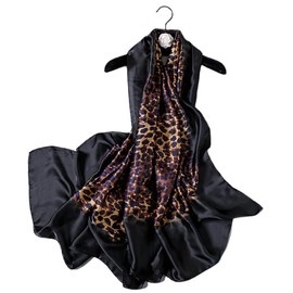 FAIRYGATE Scarf for Women UK Scarfs for Women Sale Ladies Scarves Shawl Floral Leopard Print Scarf Wrap Satin Shawl Mulberry Silk Animal Scarf 79010