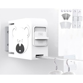 Heavy Duty Retractable Clothesline Indoor Outdoor TPU+ABS Clothes Line, Foldable 180 Degree Wall Mounted Space-Saver Drying Line,13.8 Feets Clothes Line,Can Bear is 44 pounds(White) (Clothesline-White 13.8FT)