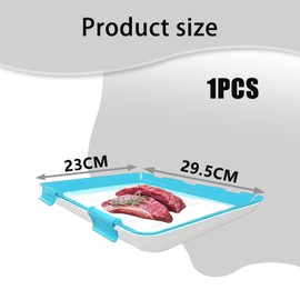 louuuou Stretch Fresh Storage Trays, Fridge Organisers with Lids, Cold Meat Containers for Fridge, Attractive and Durable Suitable for Storing Foods and Extending Freshness