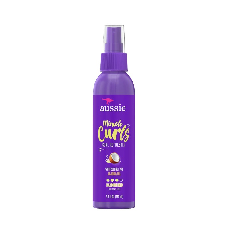 Aussie Miracle Curls Curl Refresher Spray Gel,Hold, for All Hair
