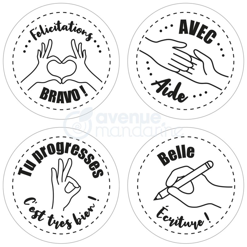 Avenue Mandarine CO213C - Set of 4 Stamps (Congratulations, With