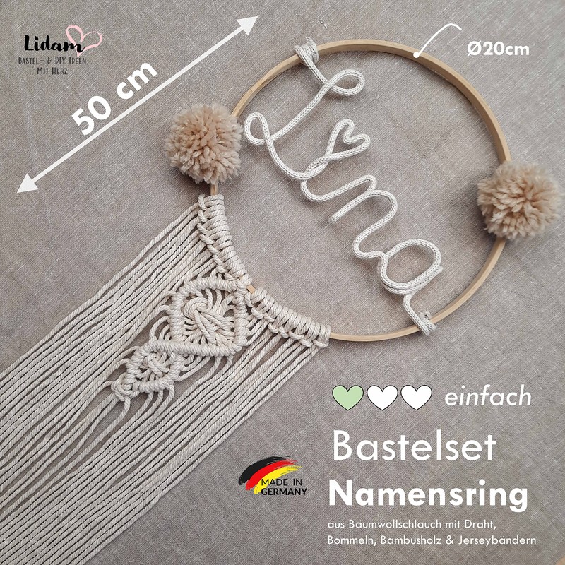 LIDAM Macrame Name Ring as a Simple Craft Set –