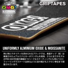 OMG! Skateboard Skateboard Deck Tape Grip Tape SKATEBOARD GRIPTAPE (1, Black, 11 x 38 inches)