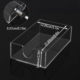 2Pcs Acrylic Napkin Holder Bathroom - 0.2Inch Thickness Acrylic Guest Towel Napkin Holder - Hand Towel Tray for Kitchen, Parties, Weddings, Party, Hotel, Restaurant (Clear, 8.6”X5.1”X2.3”)