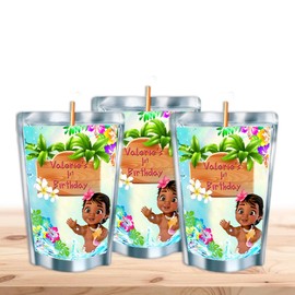 Baby Hawaiian Juice Pouches - Printed Adhesive Labels or Assembled Drinks - 12Pack