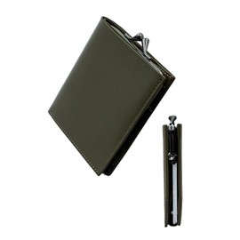 EDISON LAB FINALE2 Ultra Thin Flick Input Patent Bi-Fold Genuine Leather Wallet Smart Wallet Edison Lab, Khaki
