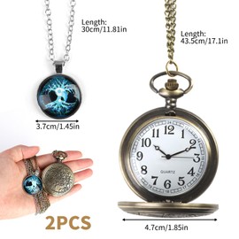 TIANXUAN Doctor Who Pocket Watch with Bronze Case Vintage Quartz Full Hunter White Dial and Chain Retro Dr Who Necklace Pendant for Mens Boys with One 30cm Chain and One 50cm Necklace Chain