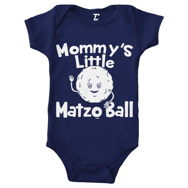 Mami Little Matzo Ball - Body judío, Azul marino, 18 meses