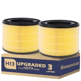 AP-S0610L Air Filter Replacement Compatible with Mooka, 3-in-1 H13 HEPA Ap-s0610l Replacement Filter, Pre-Filter Activated Carbon Fit for Mooka Air Puri-fier, 2 PC, Yellow
